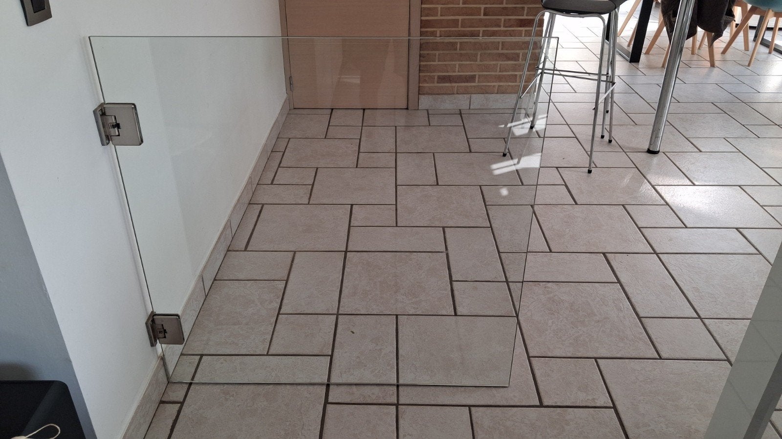 Porte en verre 1mx1m avec charnières, Maison & Meubles, Enlèvement