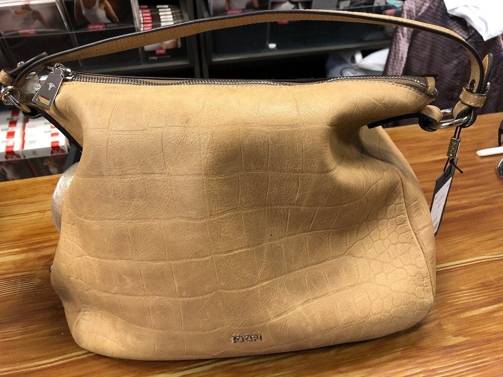 NIEUWE LEREN SCHOUDERTAS TAS HANDTAS JOOP kleur ecru, Overige merken, Beige, Nieuw, Ophalen of Verzenden