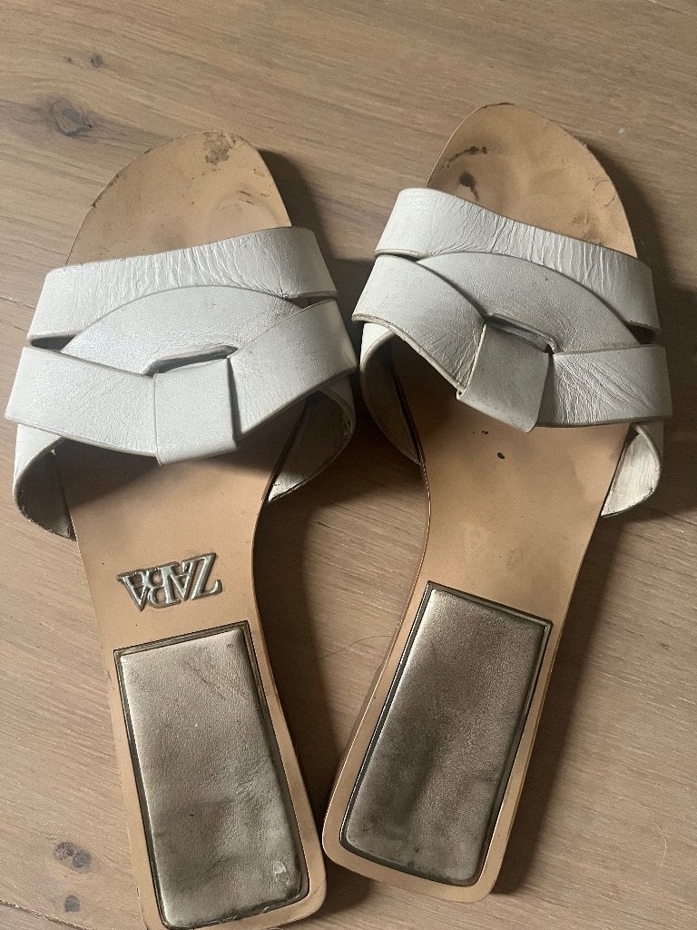 Sandalen Zara, Gedragen, Zara, Beige, Sandalen of Muiltjes
