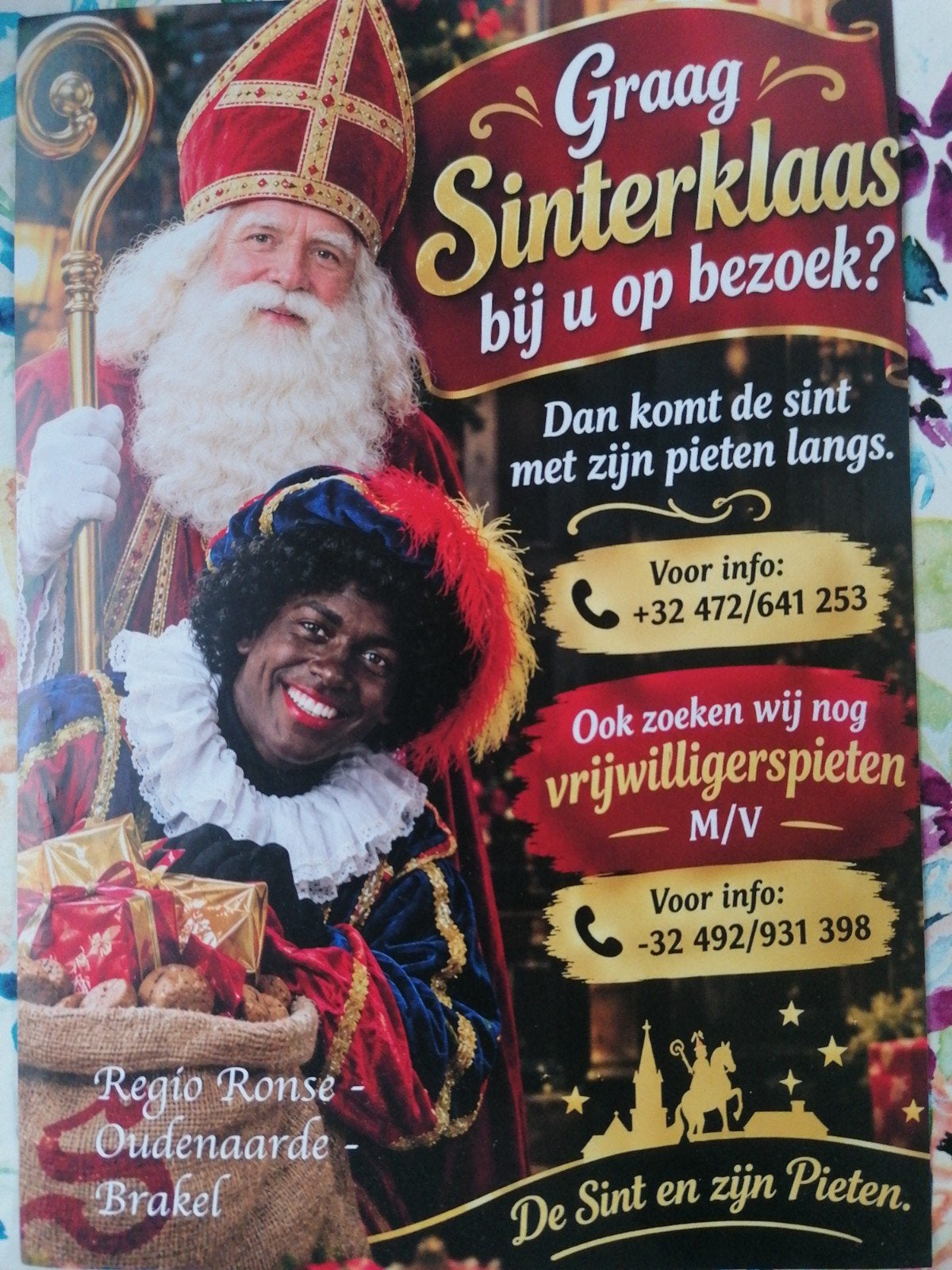 sinterklaas en zwarte pieten, Ophalen