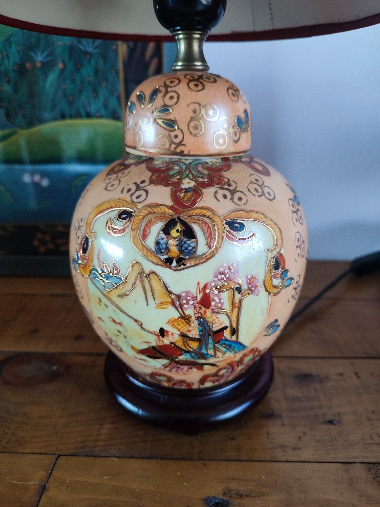 Pot à gingembre chinois, superbe lampe de table, Antiquités & Art, Art | Art non-occidental, Autres types, Chine, Pierre/céramique