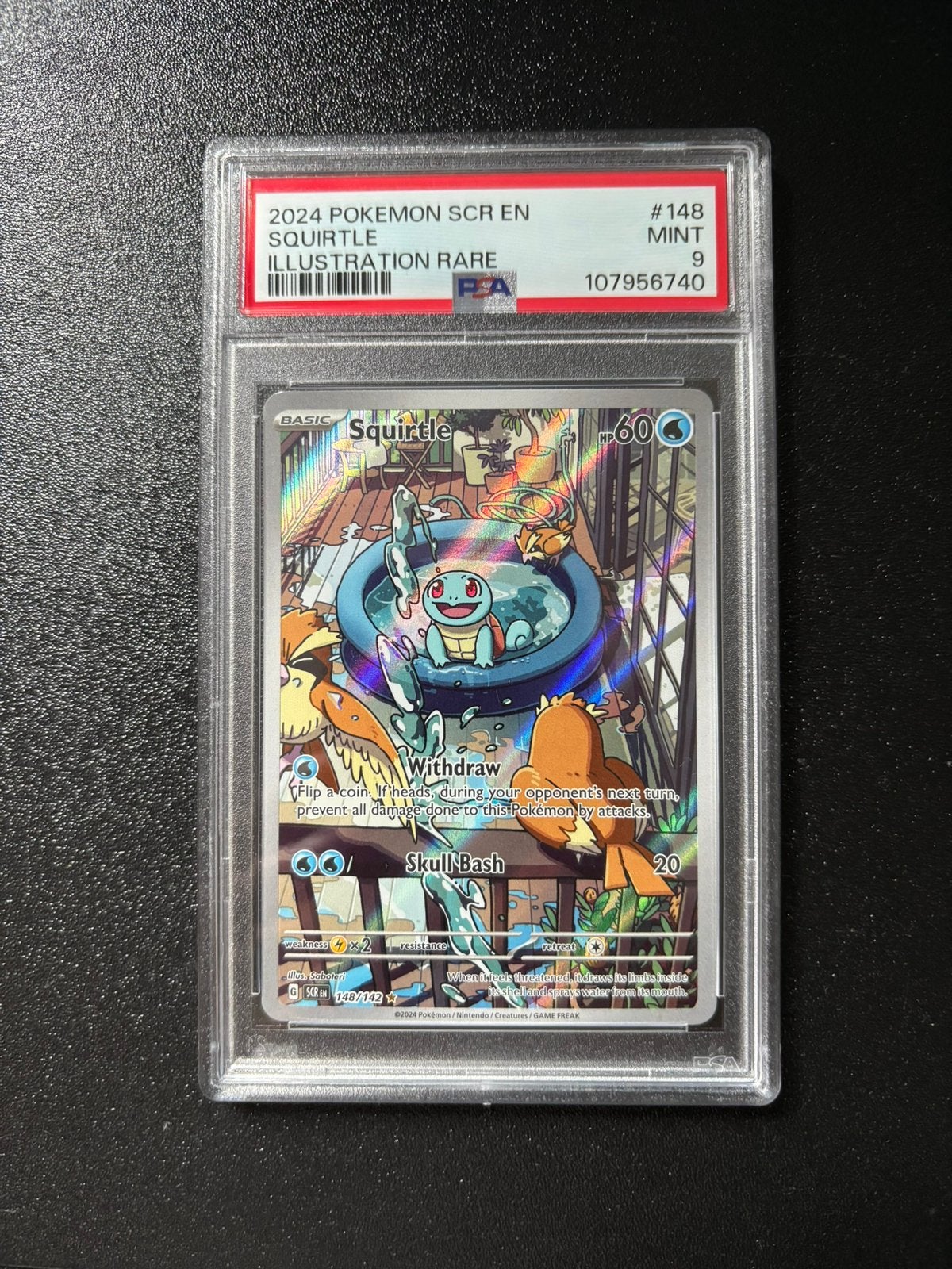 Pokémon squirtle psa 9 stellar crown, Ophalen, Zo goed als nieuw