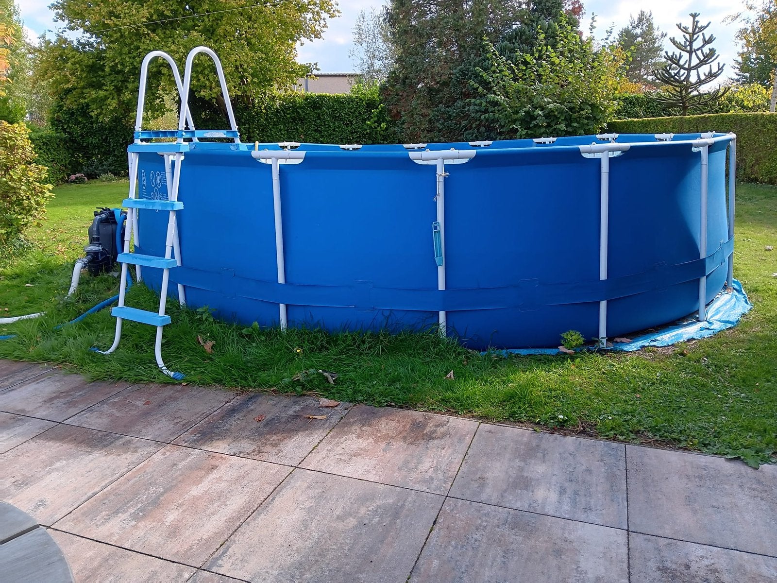 Zwembad intex, Tuin en Terras, Zwembaden, Gebruikt, Rond, 300 cm of meer, Ophalen