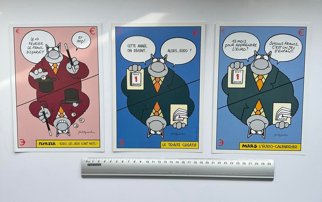 Philippe Geluck : Le Chat publicité passage à l’euro, Collections, Envoi, Comme neuf