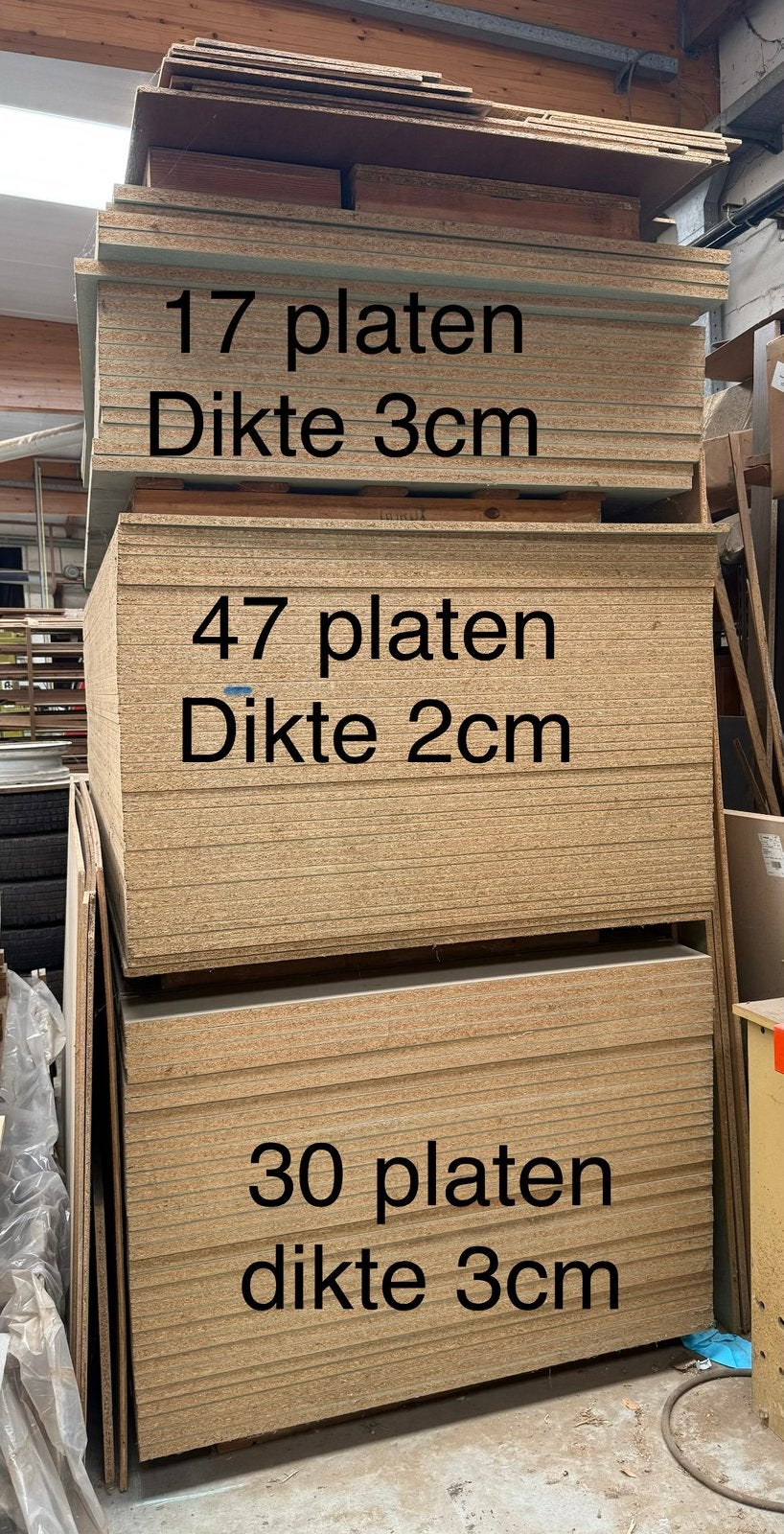 Spaanplaten SuperSpan – volledig lot te koop, Doe-het-zelf en Bouw, Hout en Planken, Zo goed als nieuw, Ophalen