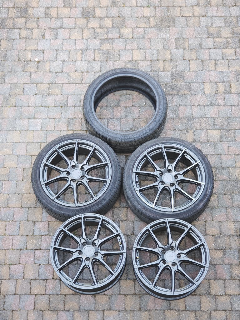 TSW Sprint velgen gunmetal 18"x8.5j 5x108 et40, Ophalen, 18 inch, Gebruikt, Velg(en)