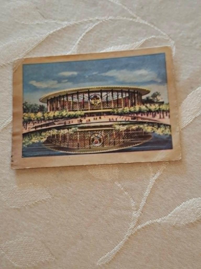 Prentje/Chromo : Paviljoen der Verenigde Staten van Amerika, Enlèvement ou Envoi, Utilisé, Bâtiment, Gravure
