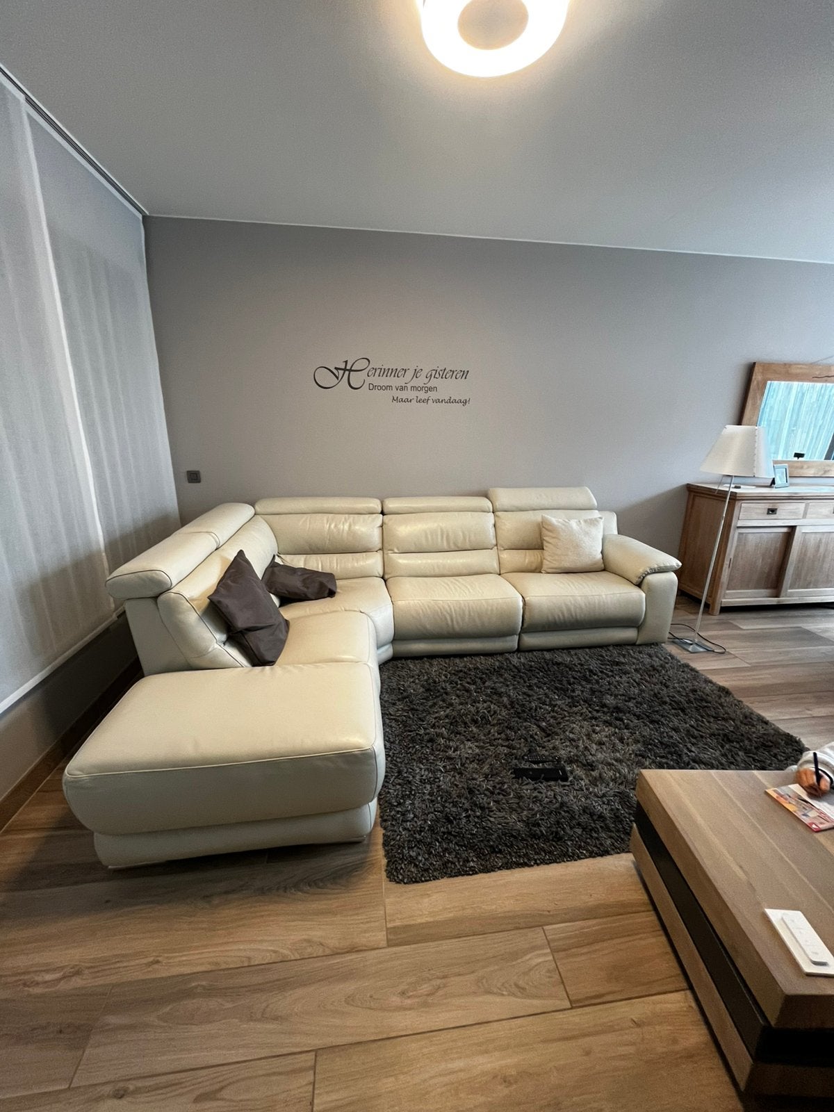 Complete Livingset, Ophalen, Gebruikt, Leer