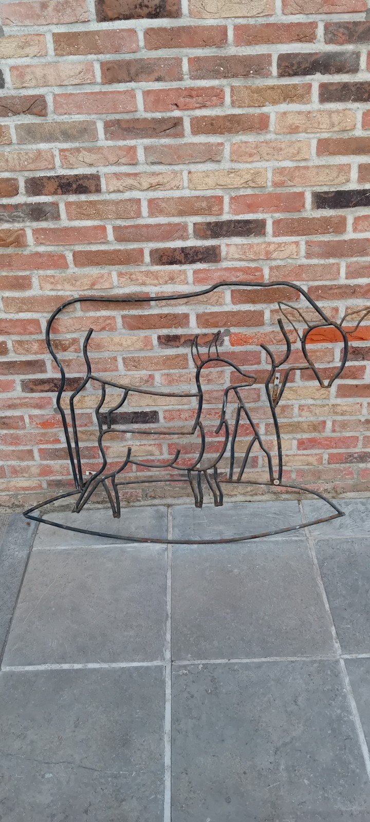 Brocante metalen muurdecoratie, Ophalen of Verzenden