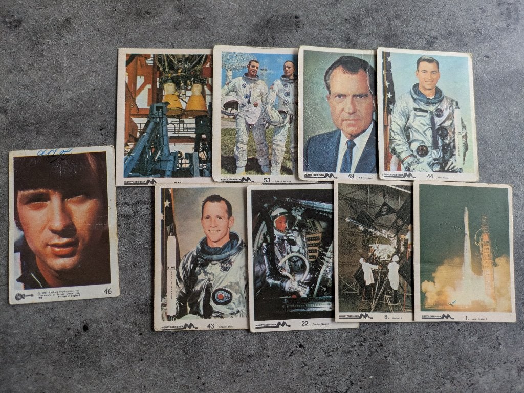 MONTY GUM 8X PLAATJES OPERATION MOON 1969 PRENTEN, Hobby en Vrije tijd, Verzenden