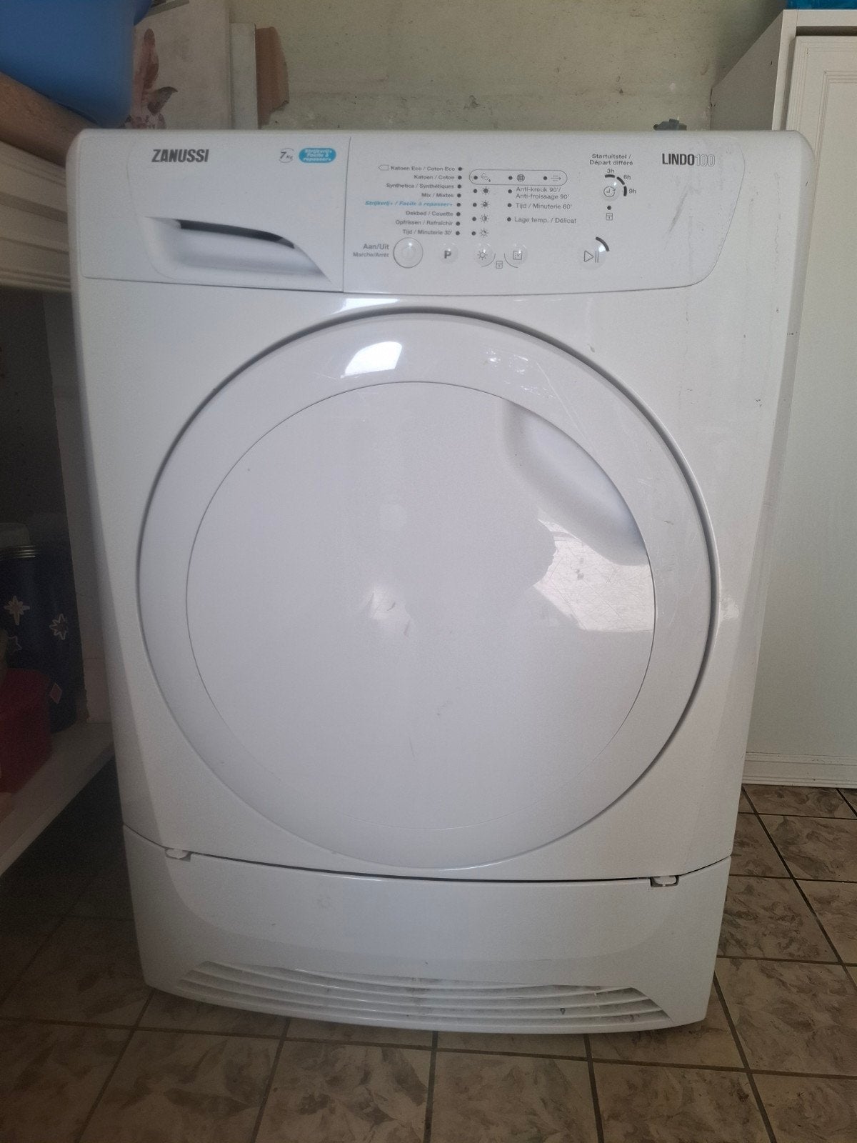 droogkast zanussi, Elektronische apparatuur, Droogkasten, Ophalen, 6 tot 8 kg, Gebruikt, Minder dan 85 cm