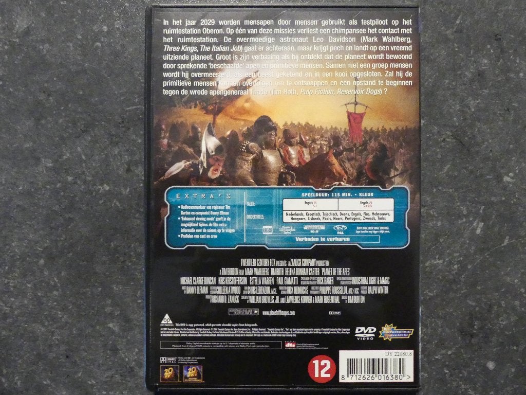 Dvd ‘Planet of the Apes’, Cd's en Dvd's, Engels, Turks, Ophalen of Verzenden, Zo goed als nieuw