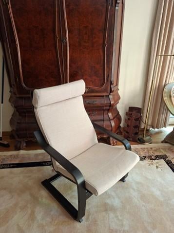 IKEA POANG fauteuil, Ophalen, Minder dan 75 cm, Zo goed als nieuw, Stof