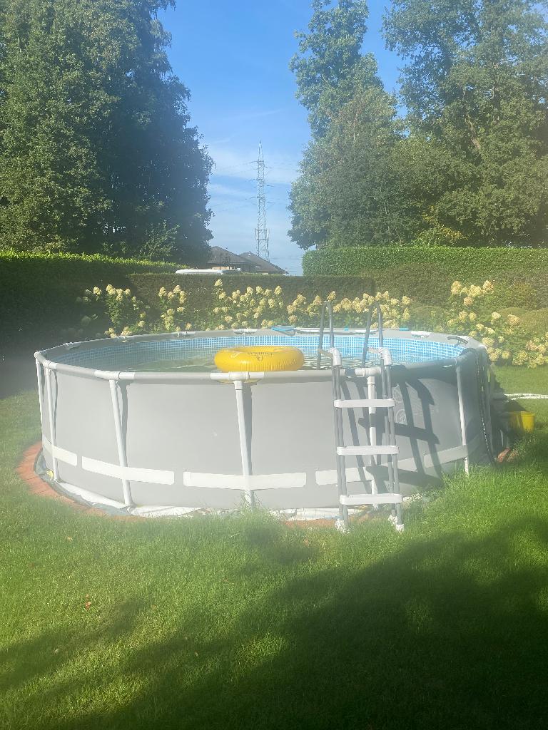 Intex zwembad (4.6m x 1.07m) complete set, Ophalen, Zo goed als nieuw, Rond, Opzetzwembad