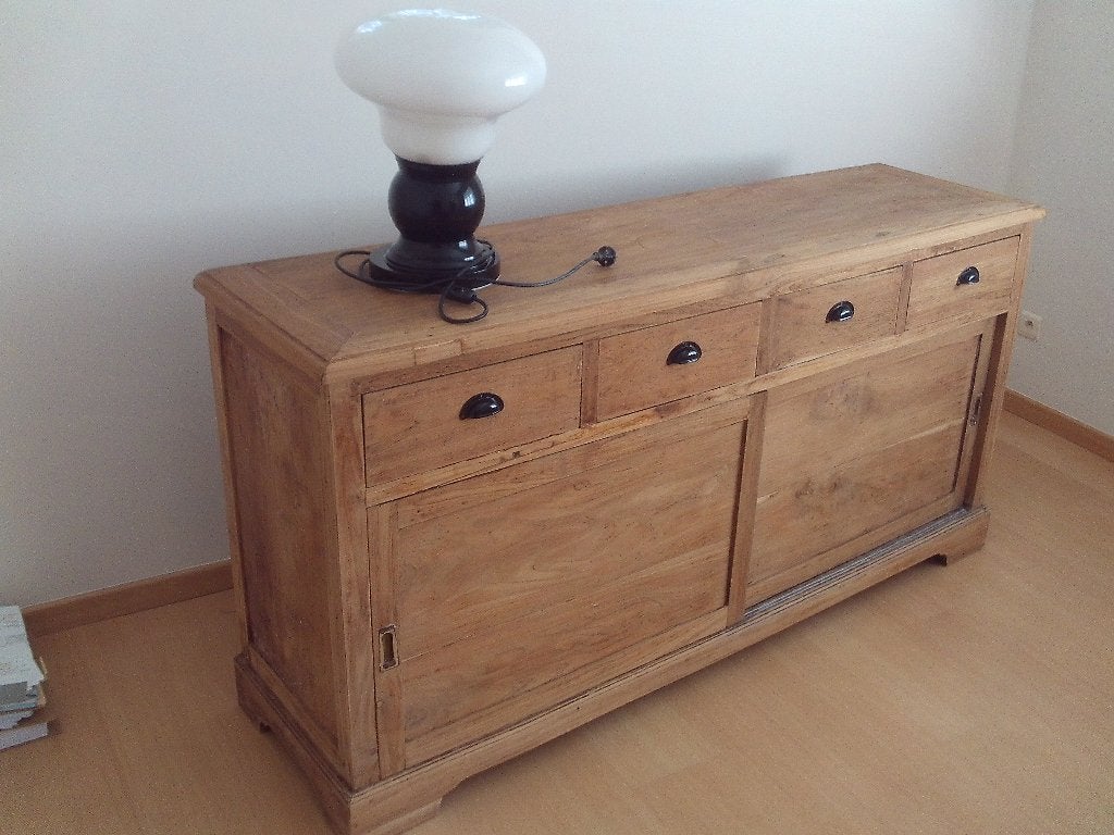 Belle armoire de buffet en bois antique - 175x48x90, Enlèvement, Comme neuf, Avec tiroir(s)