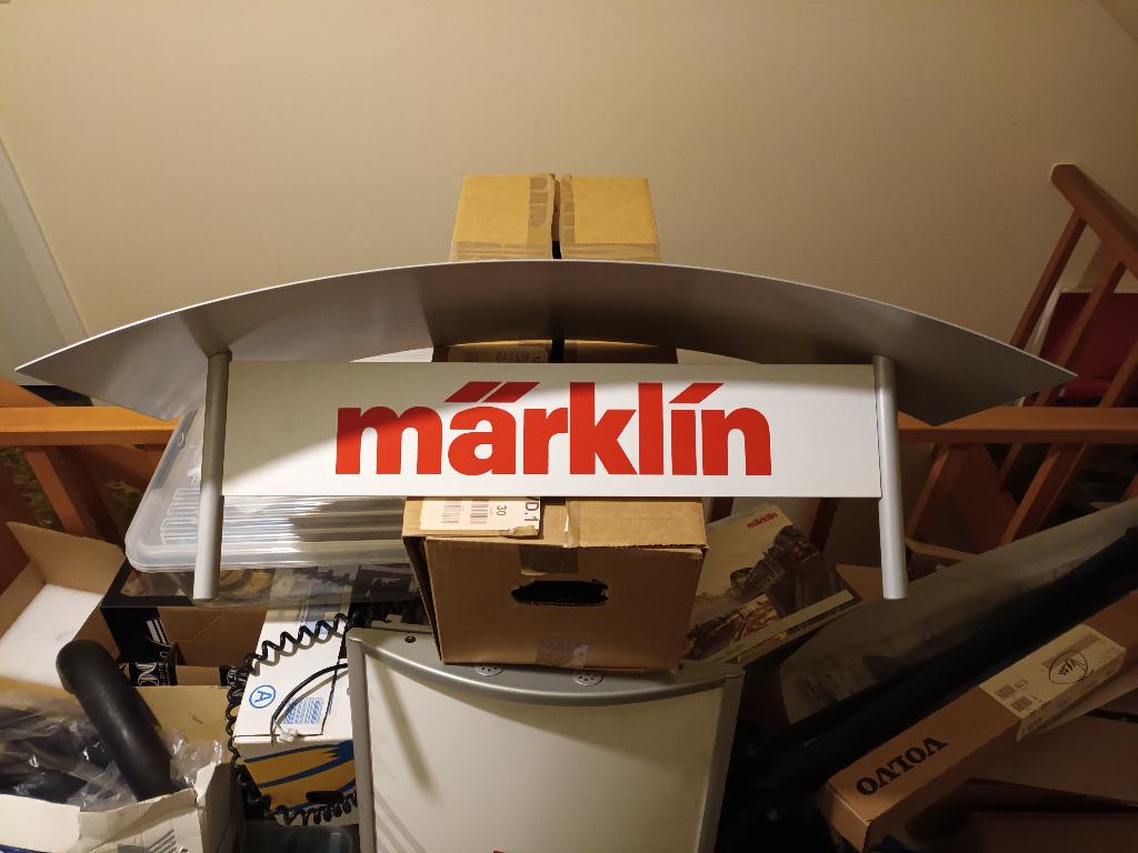 Marklin tekstboog voor op de officiele Marklin vitrinekast, Hobby en Vrije tijd, Modeltreinen | H0, Ophalen, Gelijkstroom of Wisselstroom