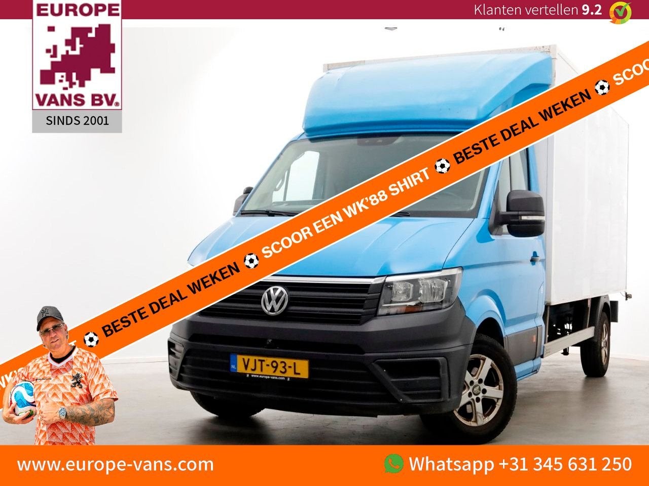 Volkswagen Crafter 35 2.0 TDI E6 Bakwagen met achterdeuren 2, Autos, Camionnettes & Utilitaires, Entreprise, ABS, Verrouillage central