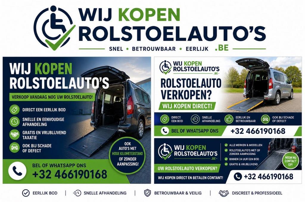 ️♿️GEVRAAGD ‼️rolstoelauto rolstoelwagens rolstoel Tpmr, Kangoo, Particulier, Te koop, Benzine