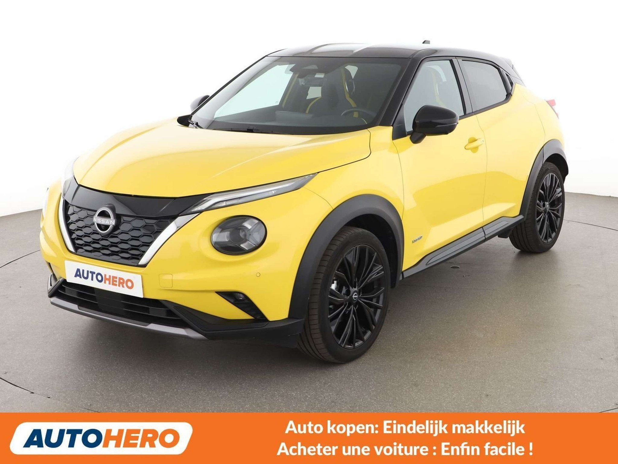 Nissan Juke 1.6 Hybrid N-Sport (automatique), Cuir, Achat, Euro 6, Jaune