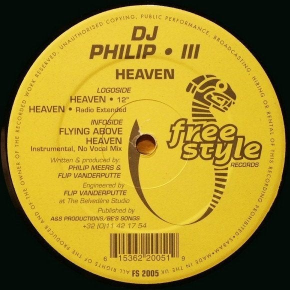 DJ Philip - Heaven, Cd's en Dvd's, Ophalen of Verzenden, Zo goed als nieuw, 12 inch, Trance