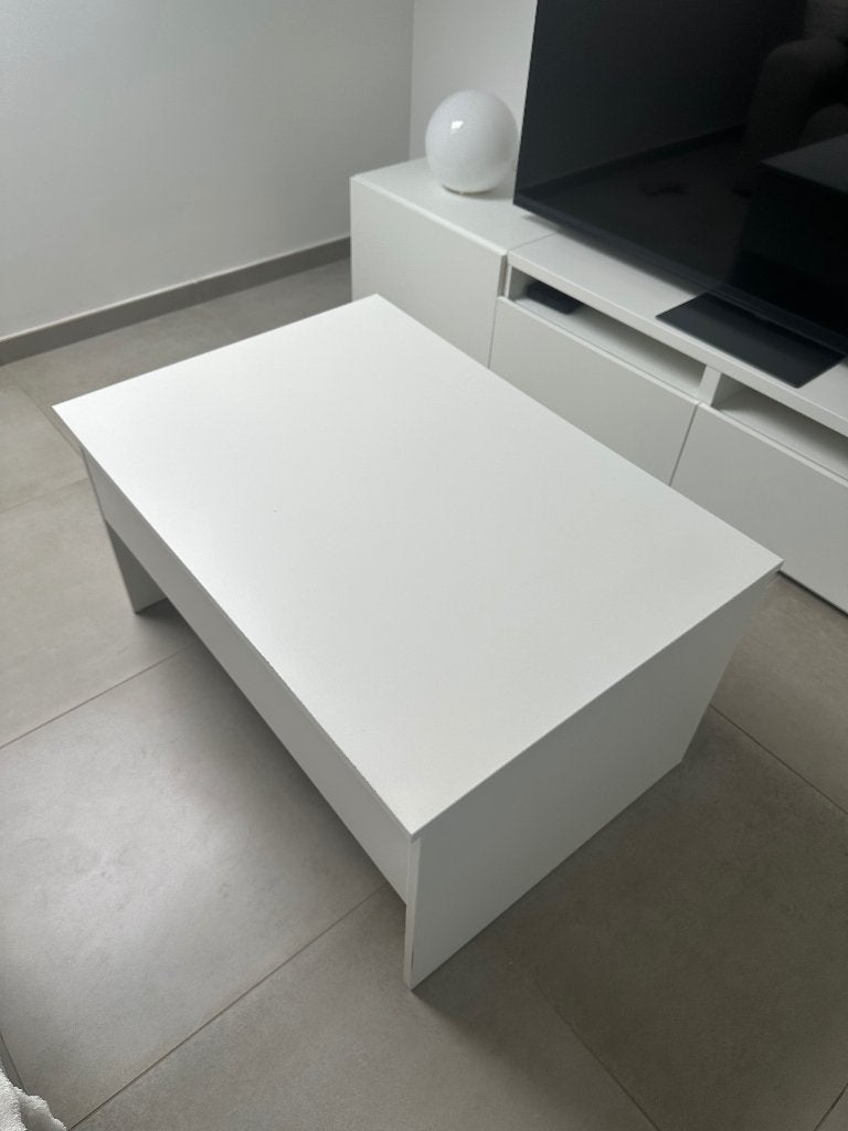 Table de Salon Blanche - IKEA, Maison & Meubles, 100 à 150 cm, Enlèvement, Utilisé, 50 à 100 cm