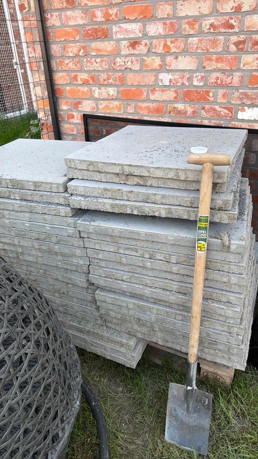 Beton tegels 60x60, Ophalen, Zo goed als nieuw