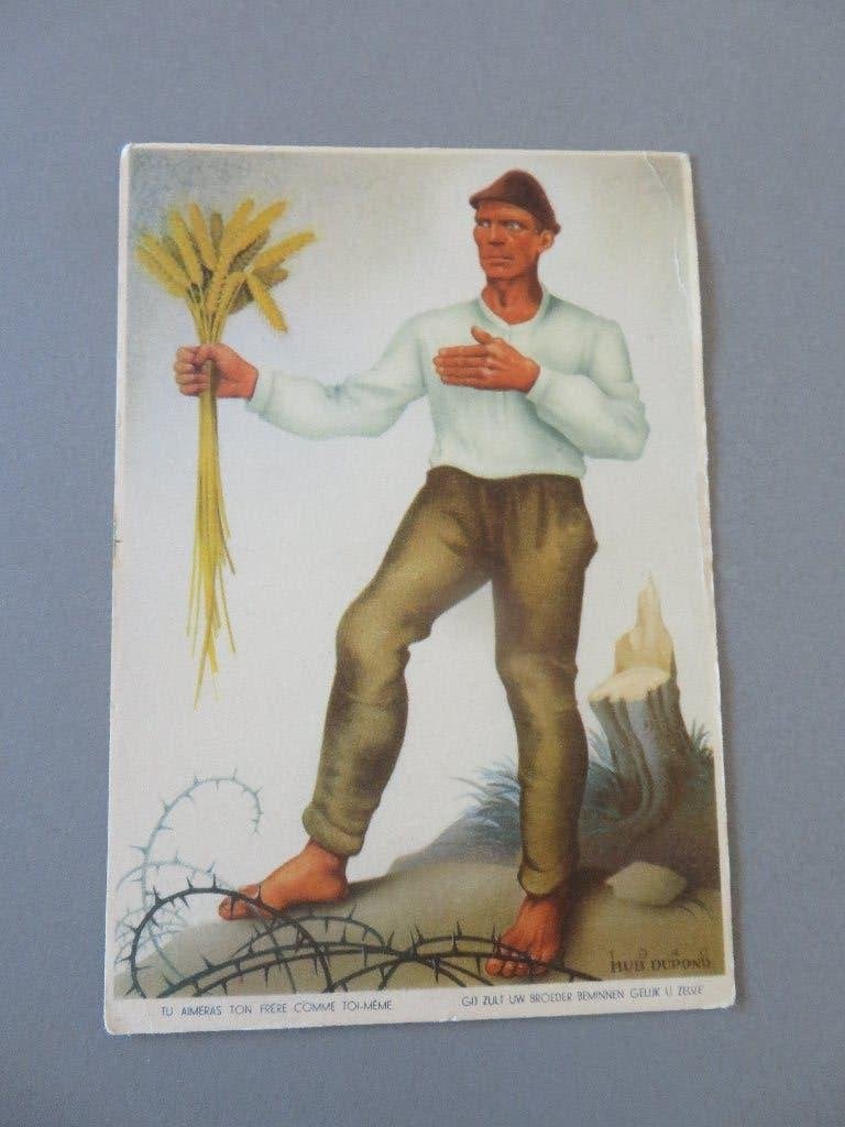 postkaart WO2 Hub. Dupond 1940 gij zult uw broeder ..., Verzamelen, Verzenden, Overige soorten, Foto of Poster