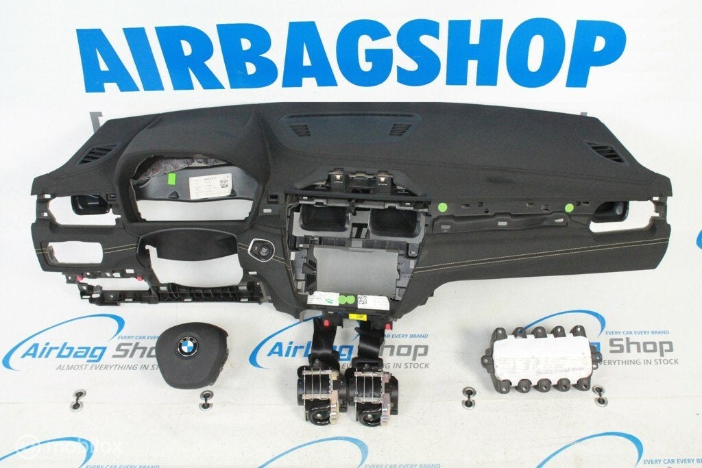 Airbag set - Dashboard zwart geel stiksel BMW X2 F39, Gebruikt, Ophalen of Verzenden