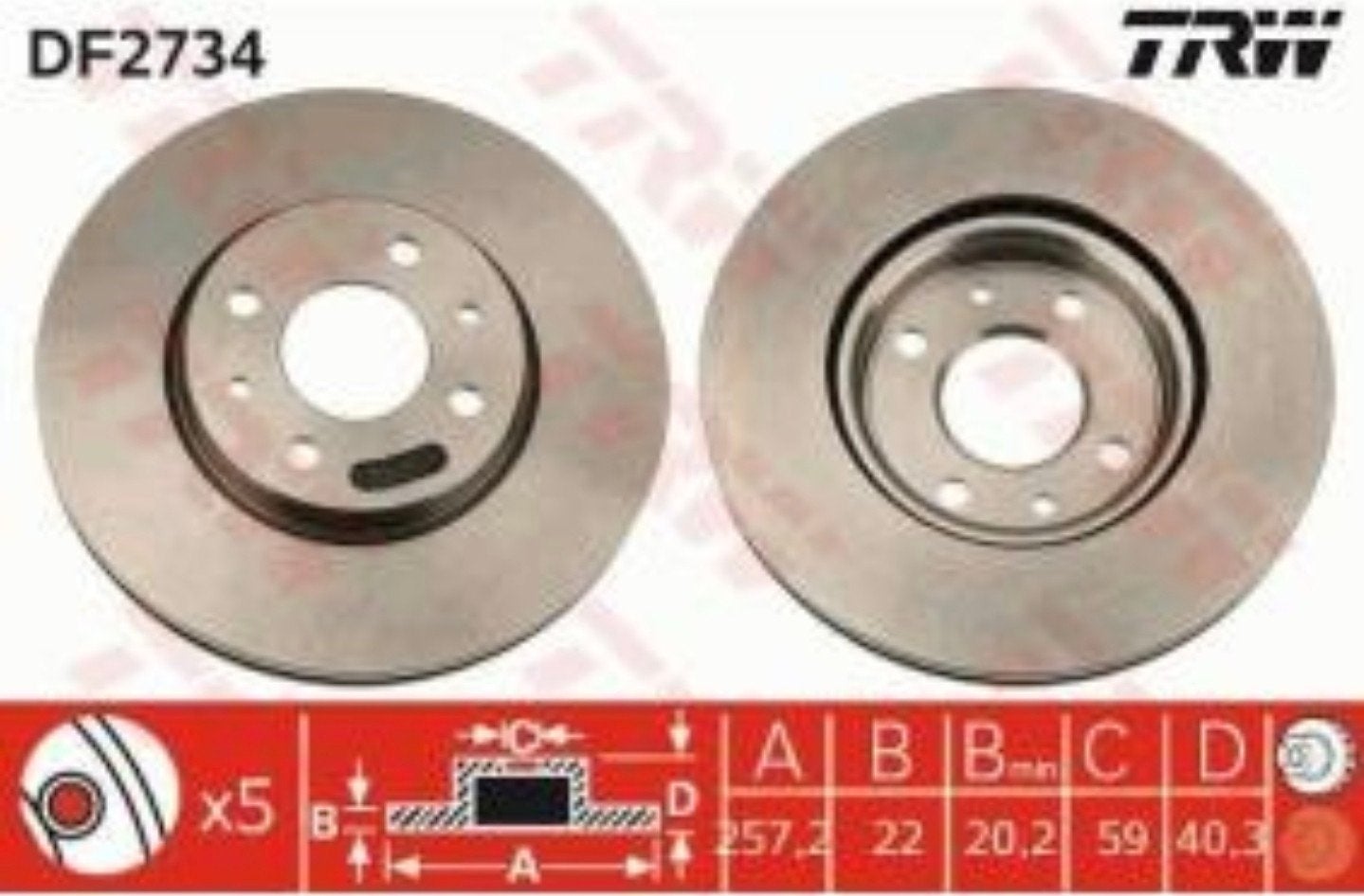 disques frein avant TRW pour Fiat 500, Autos : Pièces & Accessoires, Enlèvement, Neuf, Alfa Romeo