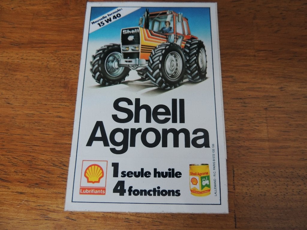 Tractor Shell Agroma sticker, Verzamelen, Verzenden, Zo goed als nieuw, Auto of Motor