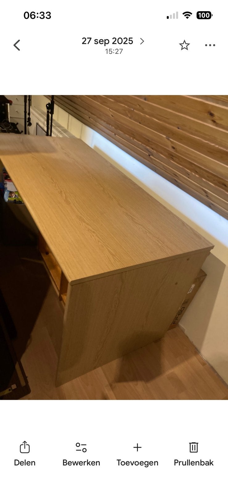 Bureau eik uitzicht, Ophalen, Zo goed als nieuw
