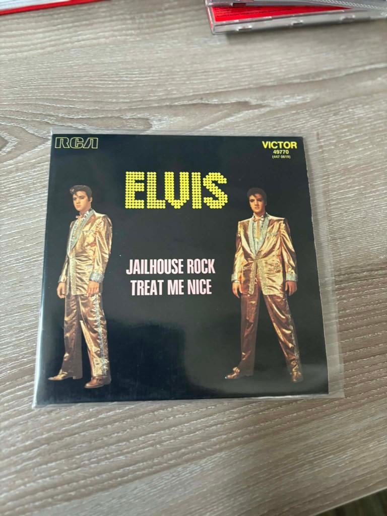 Elvis single, jailhouse rock/treat me nice, Franse persing, Cd's en Dvd's, Vinyl Singles, Gebruikt, Single, Ophalen of Verzenden