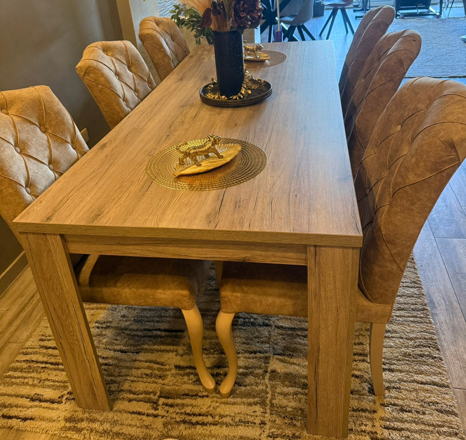Table avec 6 chaises, Maison & Meubles, Enlèvement, Comme neuf