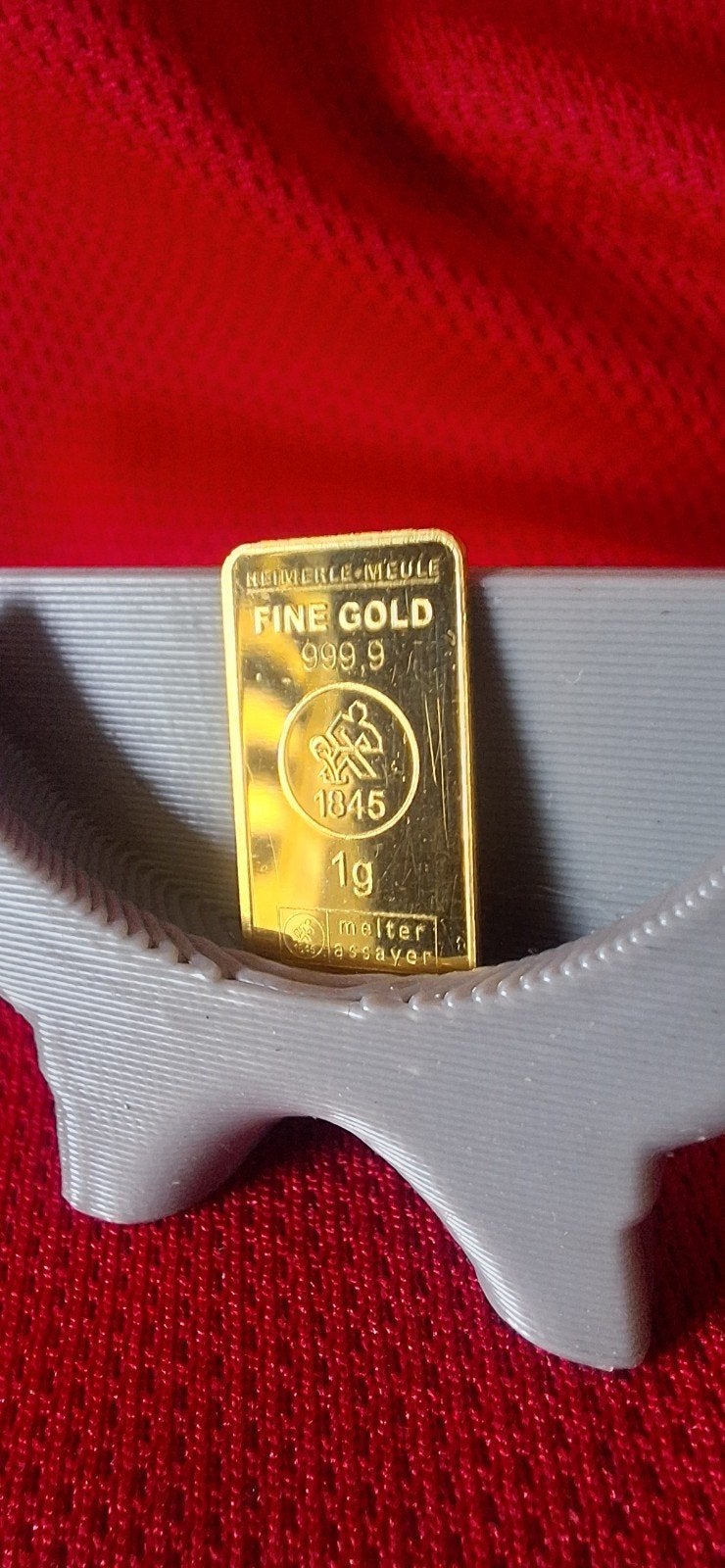 1 gram Fine Gold baartje 999,9 hemler meule, Verzenden, Goud