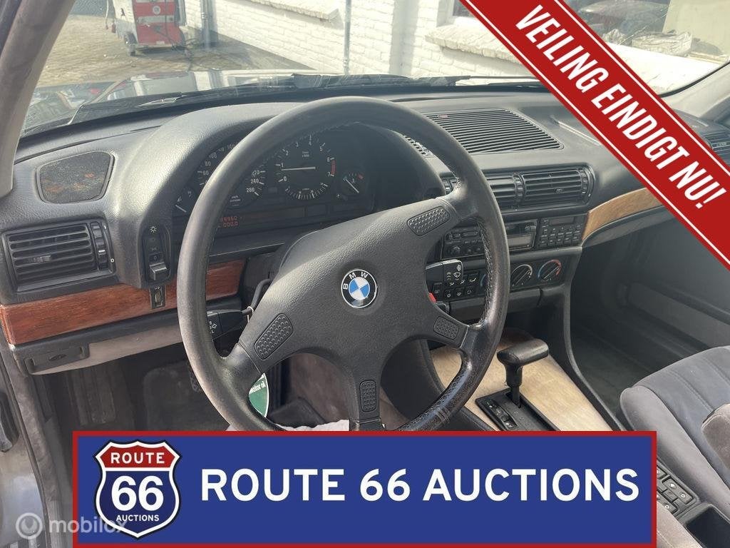 BMW 735i | 1988 | Route 66 Auctions, Auto's, Oldtimers, Zwart, Bedrijf, Handgeschakeld, Overige carrosserie