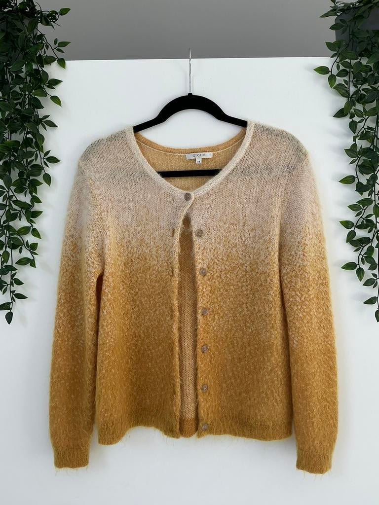 Mosterdkleurige gilet Gigue maat 38, Ophalen of Verzenden, Gedragen, Maat 38/40 (M), Overige kleuren