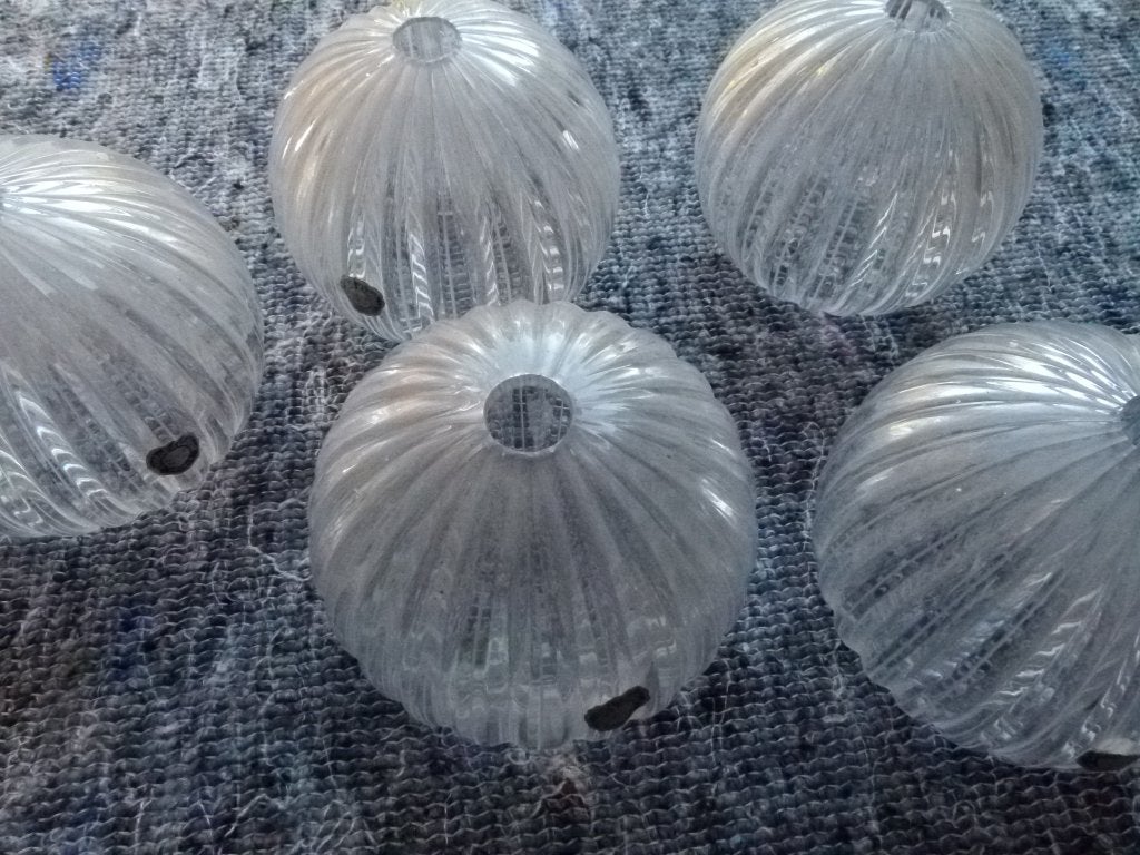 vintage glasschermen kroonluchter hanglamp Albert France, Ophalen, Huis en Inrichting