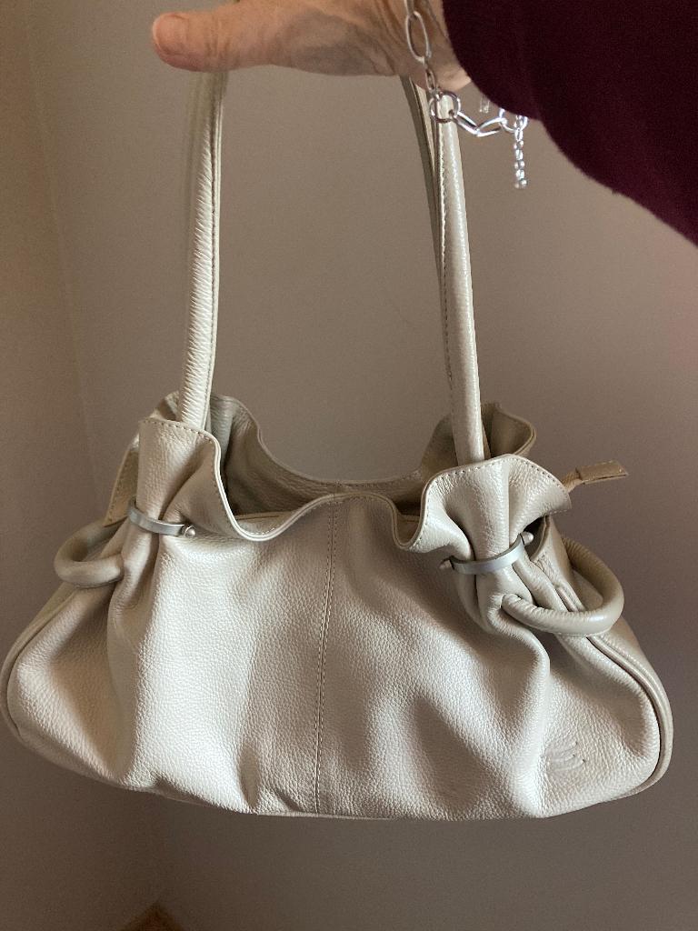 Handtas, Handtassen en Accessoires, Tassen | Damestassen, Ophalen, Beige, Handtas