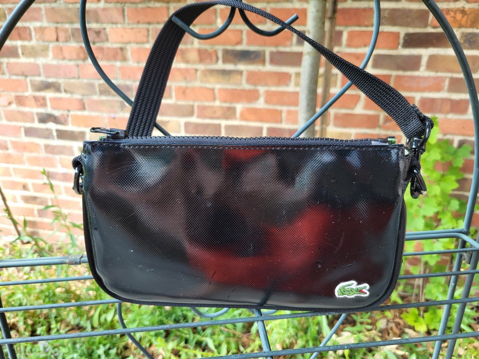 Sac à bandoulière/sac à main Lacoste Baguette noir original, Enlèvement ou Envoi, Sac à main
