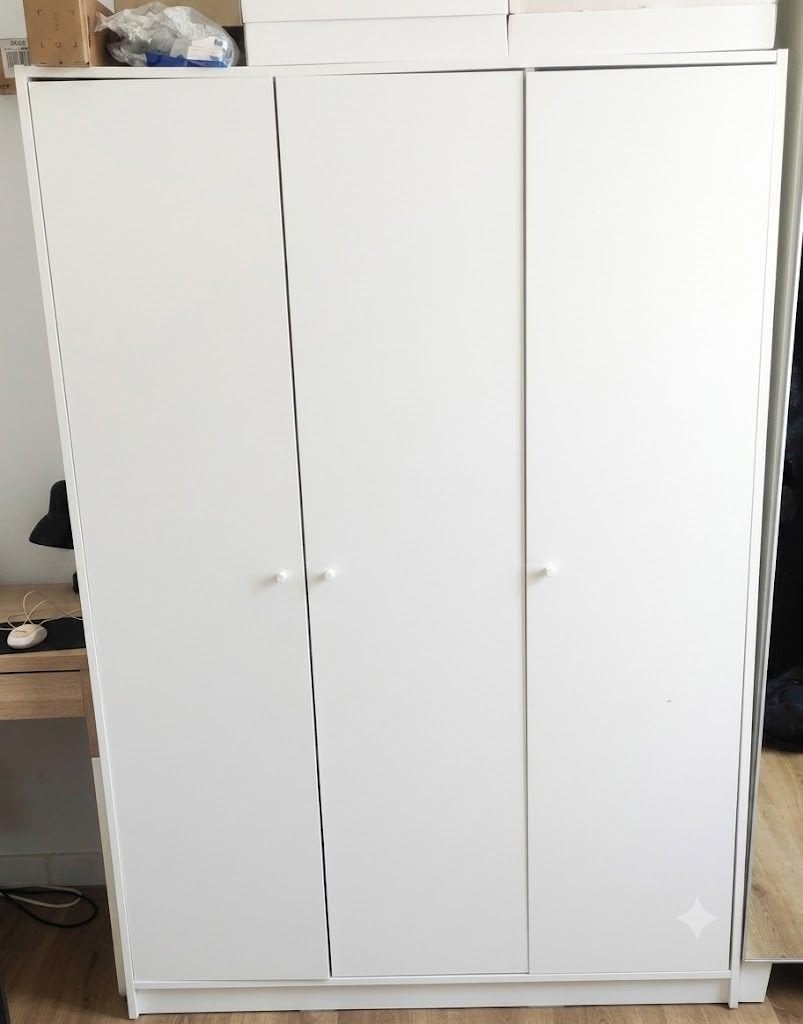 Kledingkast met 3 deuren, Ophalen, Gebruikt, 100 tot 150 cm, 150 tot 200 cm