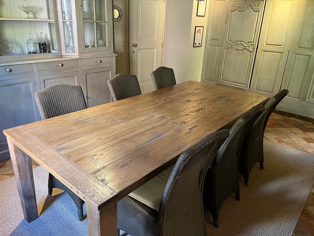 Volhouten tafel ,eind mei beschikbaar., Huis en Inrichting, Ophalen