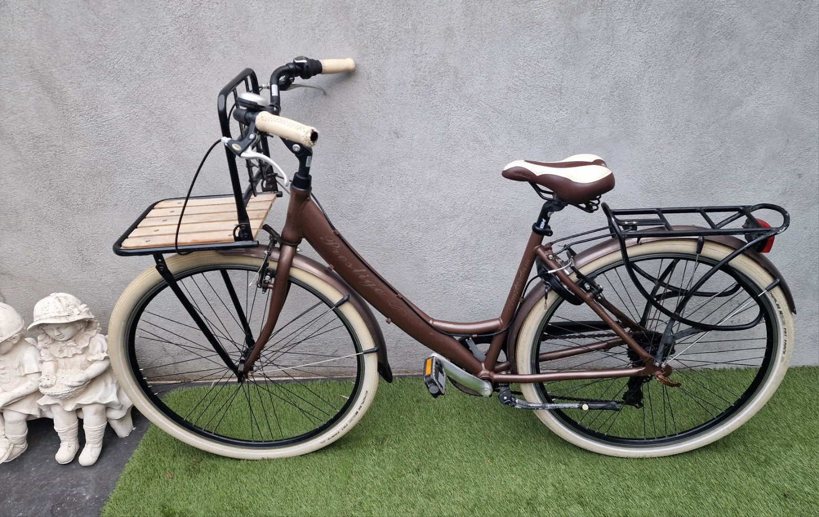 Prestige damesfiets, Fietsen en Brommers, Ophalen, Gebruikt, Velgrem, Versnellingen