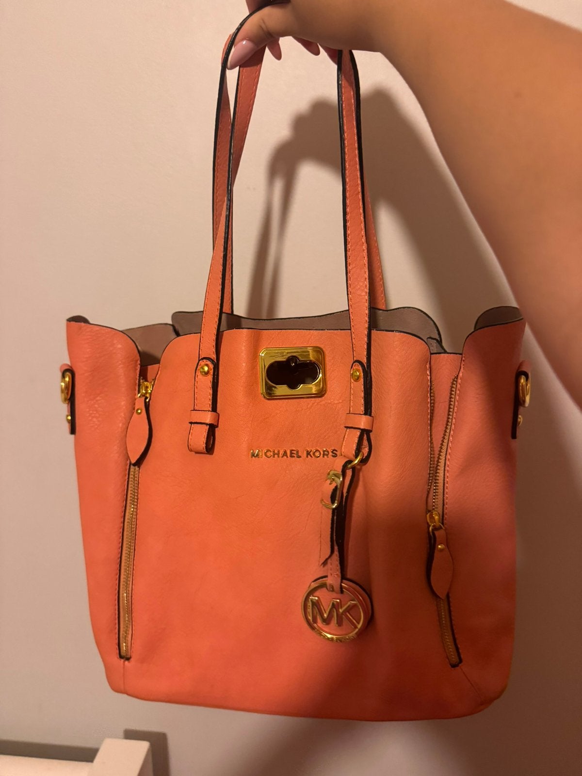 Michael Kors handtas, Envoi, Comme neuf, Rose, Sac à main