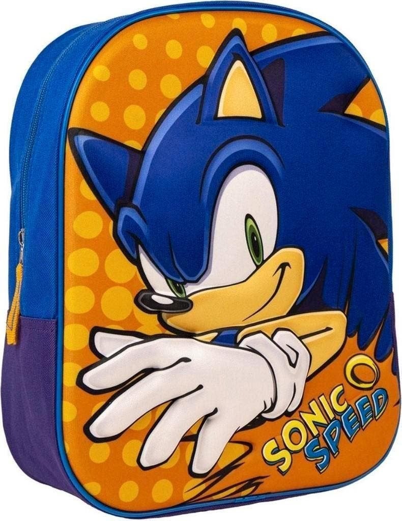 Sonic 3D Rugzak - 31 cm - Sega Schooltas / Rugtas, Neuf, Autres marques, 25 à 40 cm, Enlèvement ou Envoi