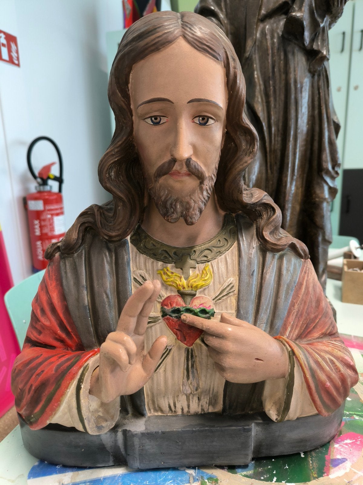 buste Jezus Christus gips plaaster, Ophalen