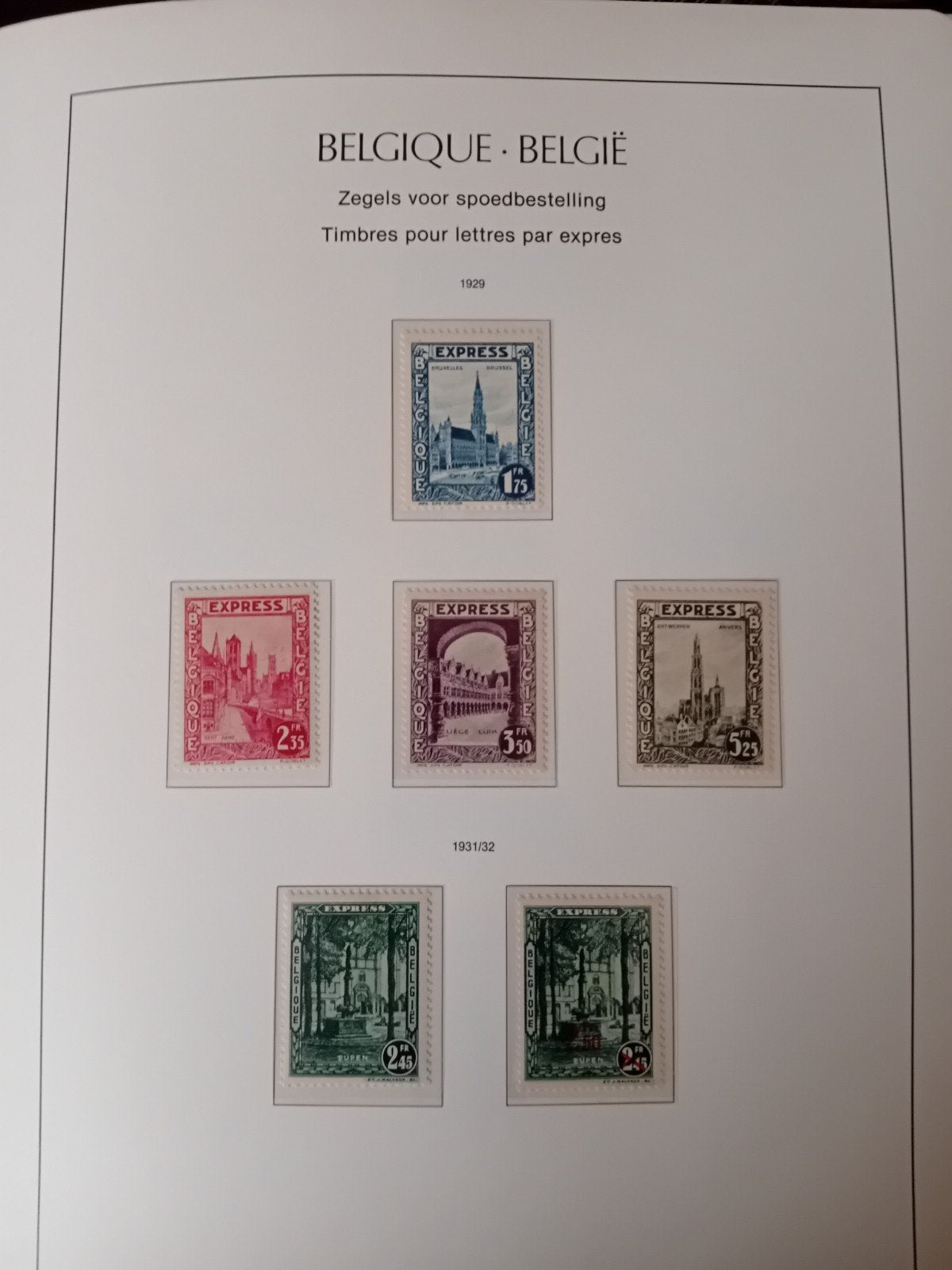 België postzegels nr 292C/292H** lot 25P, Postzegels en Munten, Postzegels | Europa | België, Verzenden, Postfris, Orginele gom