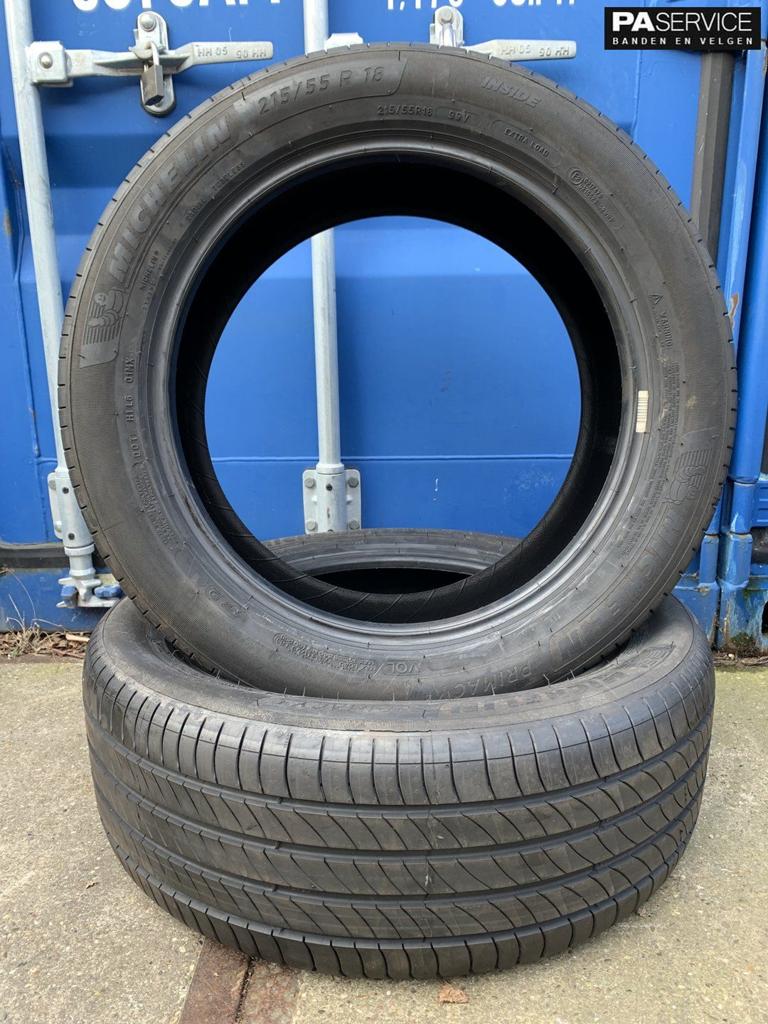 2x Michelin 215 55 18 zomerbanden met 6.4 mm, Auto-onderdelen, Banden en Velgen, Gebruikt, Velg(en), -, -