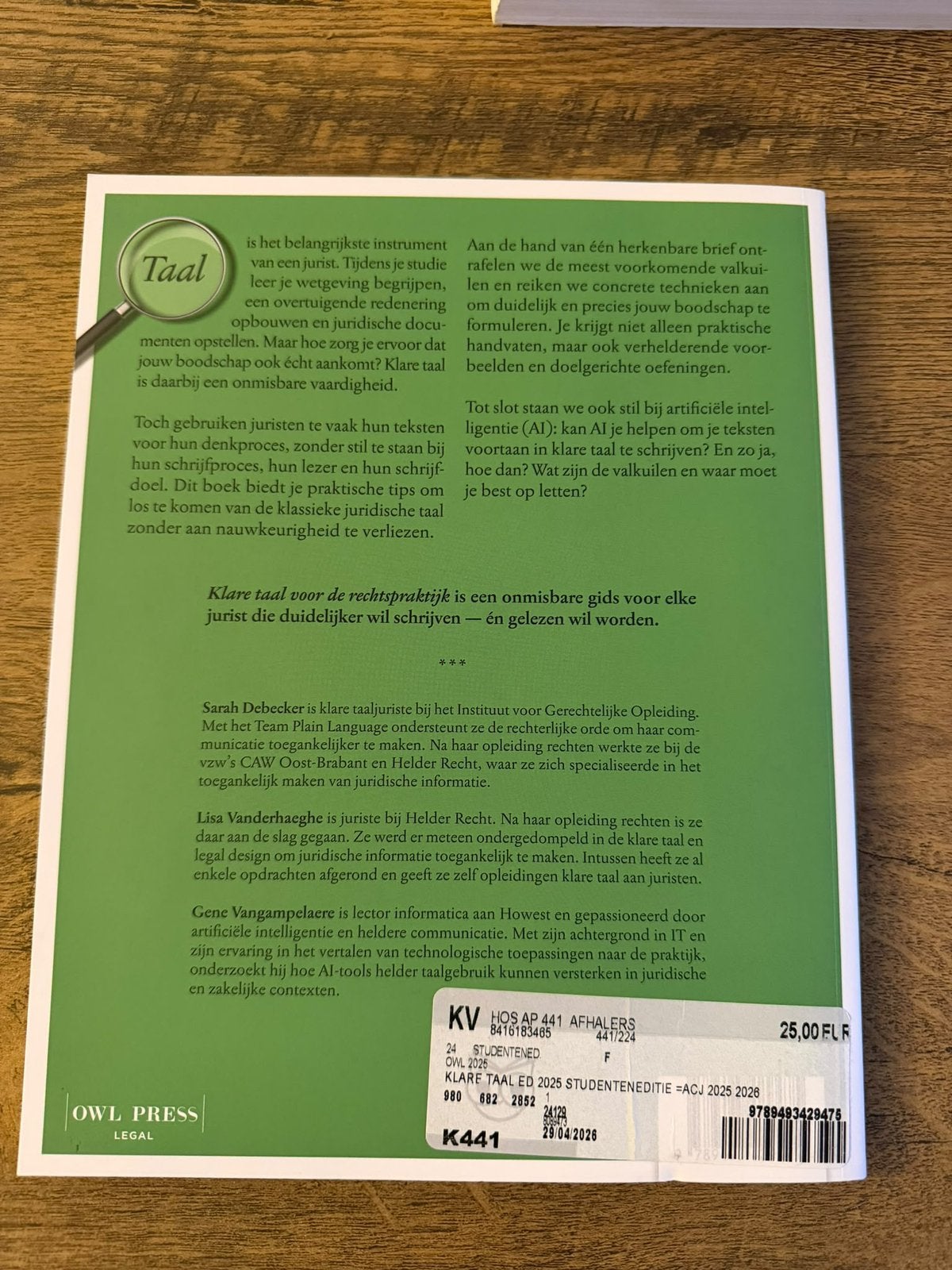 Klare Taal voor de rechtspraktijk, Boeken, Ophalen of Verzenden, Zo goed als nieuw, Hoger Onderwijs