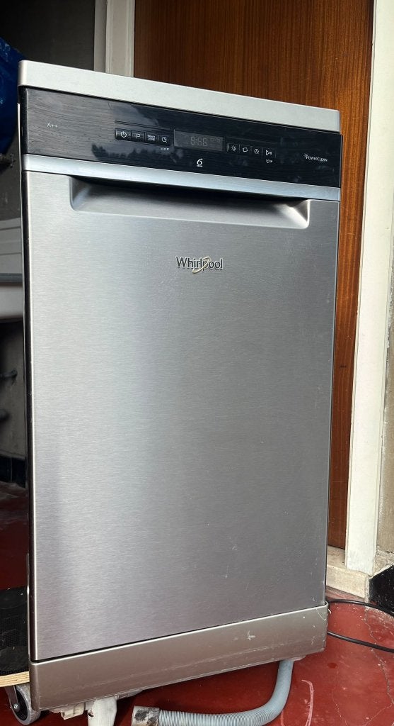 Smalle vaatwasser 45 cm Whirlpool WSFO 3T223 PC X, 85 à 90 cm, Moins de 45 cm, Enlèvement, Utilisé