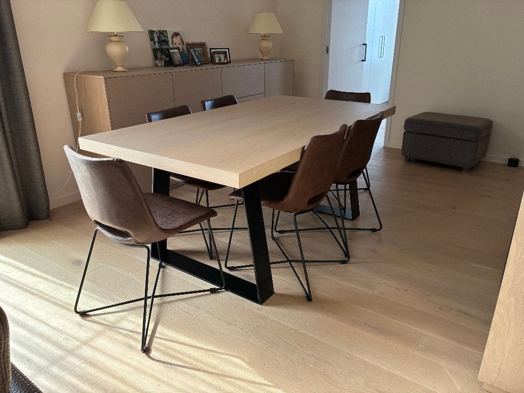 tafel met 6 stoelen, 150 à 200 cm, Cinq personnes ou plus, Comme neuf, Enlèvement